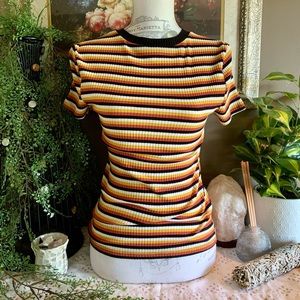 Striped short sleeved t-shirt